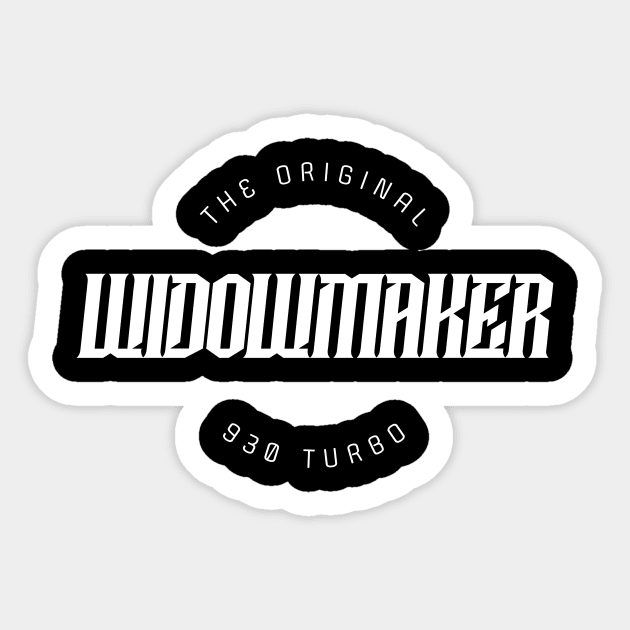 PORSCHE 930 - 930 Turbo Widowmaker - BLACK Sticker by v55555